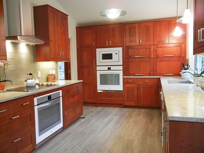 IKEA Adel medium brown cabinets